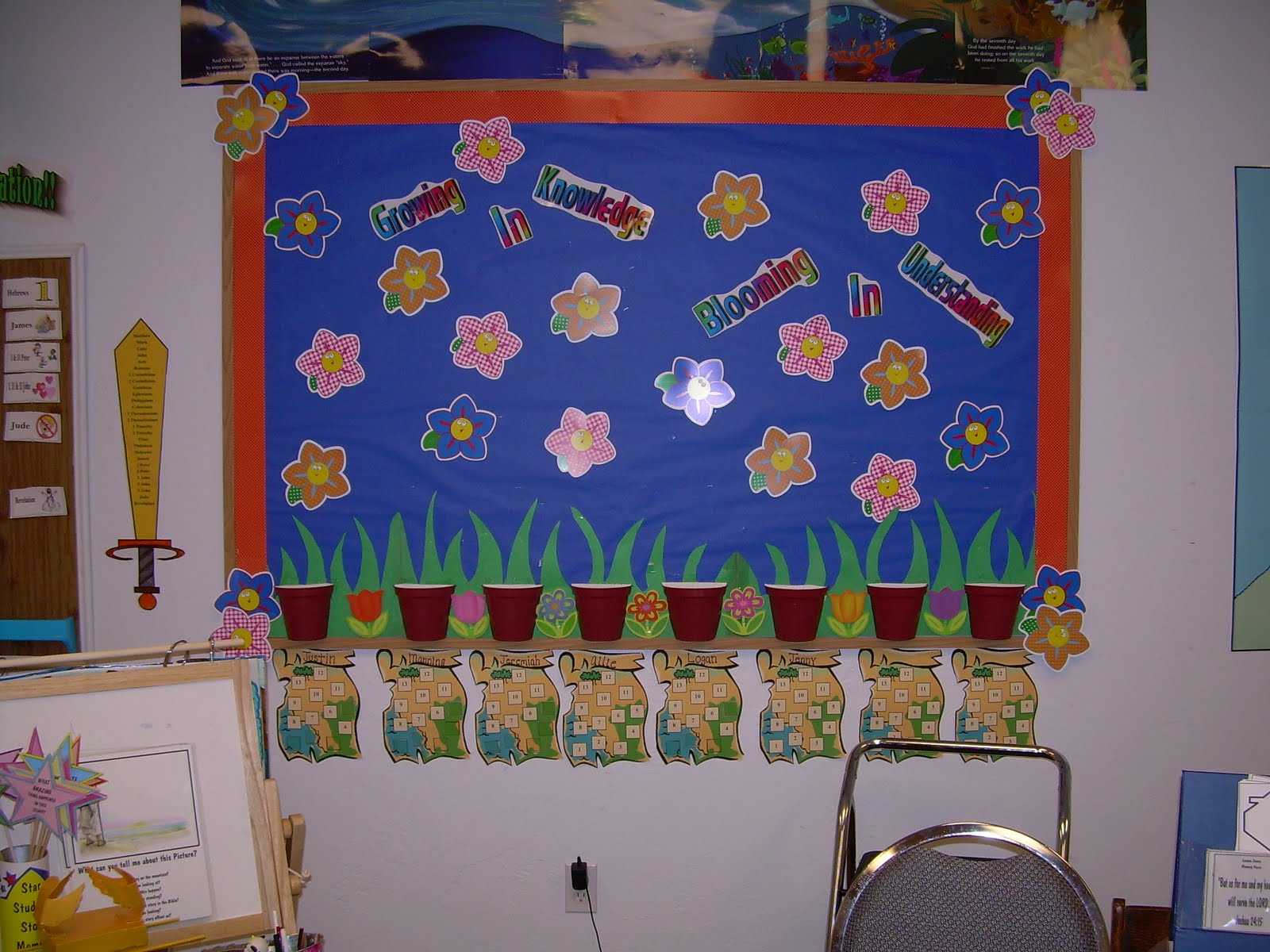 New Attendance Board…Sping Time Flowers